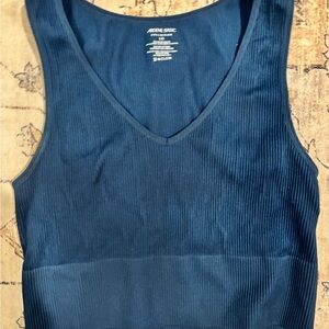 Ardene Dark Blue Ribbed Tank Top